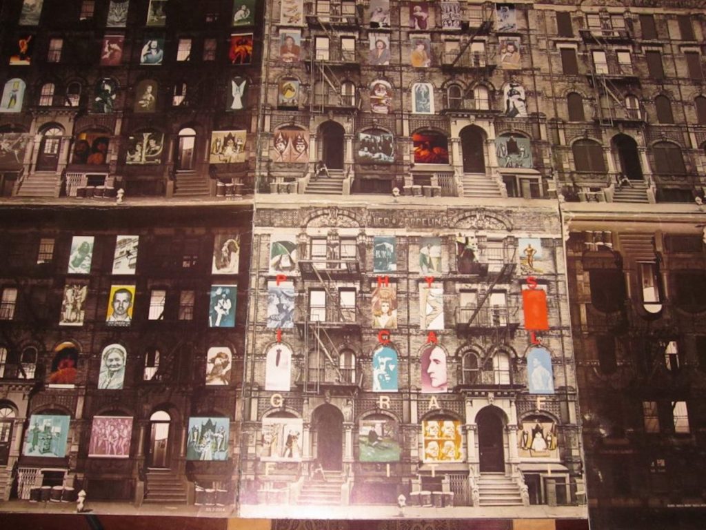 Dave Lewis' original proof cover of "Physical Graffiti"