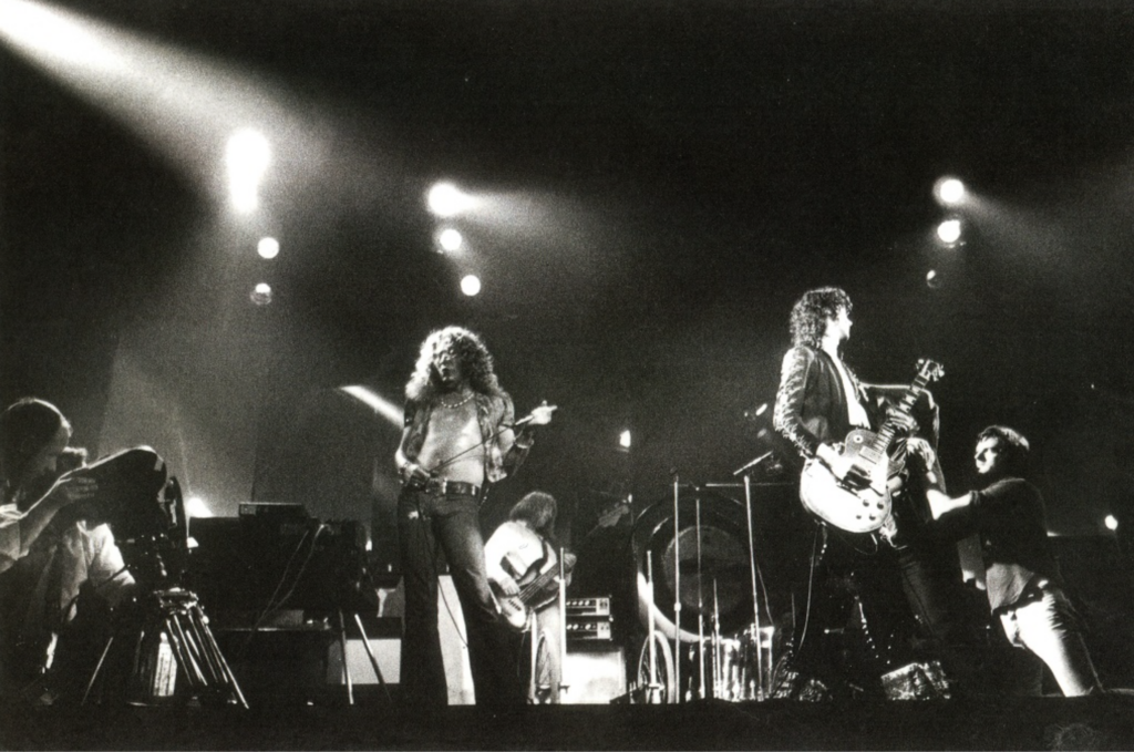 Led Zeppelin filming at Shepperton Studios