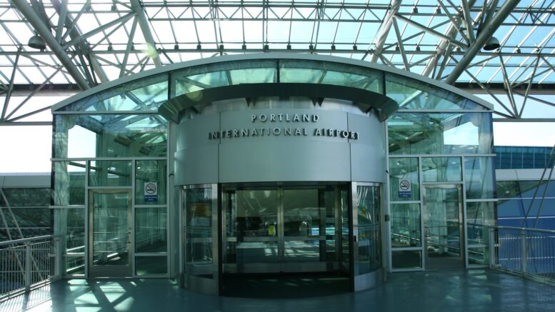 An entrance to Portlant International Airport