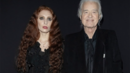 Scarlett Sabet and Jimmy Page attending the Ann Demeulemeester fashion show in Paris on March 2, 2024 (Ann Demeulemeester)