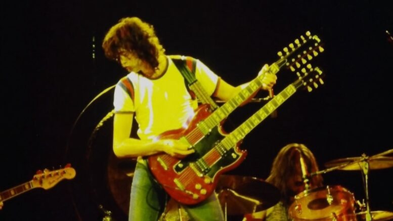 Led Zeppelin performing in Salt Lake City, Utah on May 26, 1973
