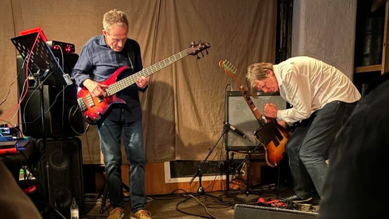 John Paul Jones and Thurston Moore performing in London on May 10, 2024