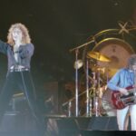 Led Zeppelin performing at Knebworth Festival on August 4, 1979