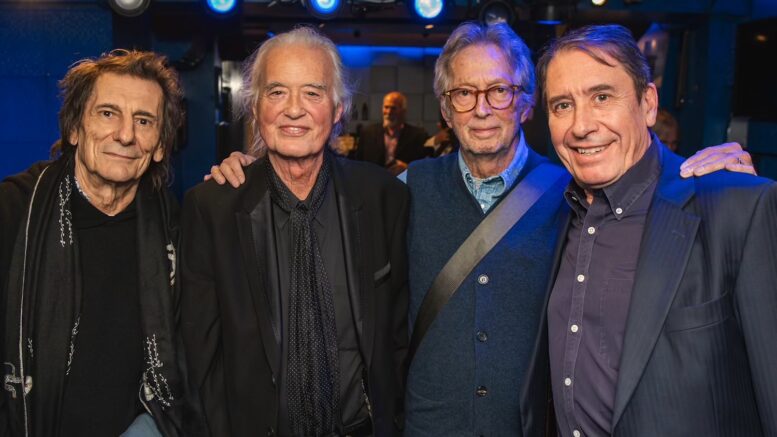 Ronnie Wood, Jimmy Page, Eric Clapton and Jools Holland