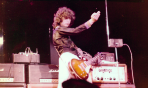 Jimmy Page performing in Dallas, Texas on May 18, 1973 (Judy Kennedy)
