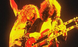 Led Zeppelin performing at The Forum in Inglewood, California on March 27, 1975 (Ed Finnell/Oak Island Gallery)