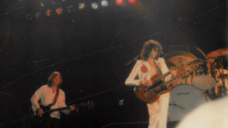 Led Zeppelin performing in St. Louis, Missouri on April 15, 1977