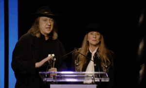 'Becoming Led Zeppelin' director Bernard MacMahon (left) and producer and writer Allison McGourty (right)