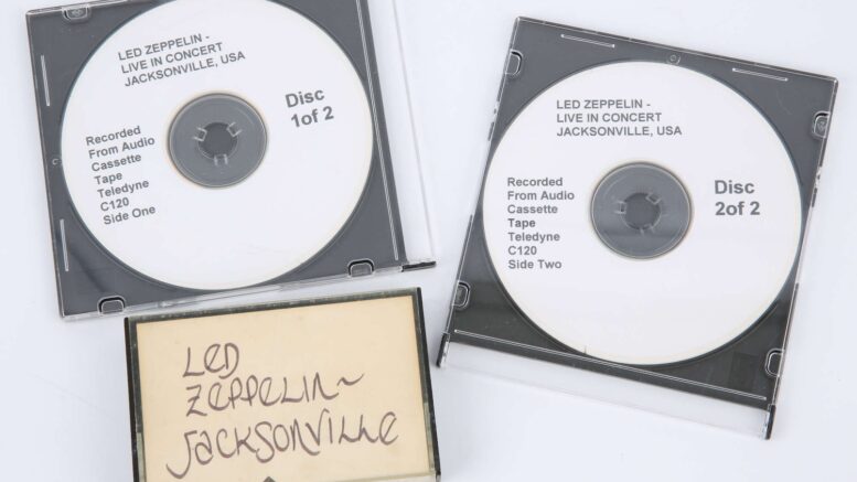 Led Zeppelin Jacksonville 1973 tape and CDs