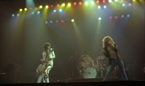 Led Zeppelin performing in Landover, Maryland on May 28, 1977 (Bill "Wheelz" Wheeler)
