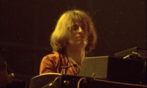 John Paul Jones of Led Zeppelin performing at Madison Square Garden in New York on July 28, 1973
