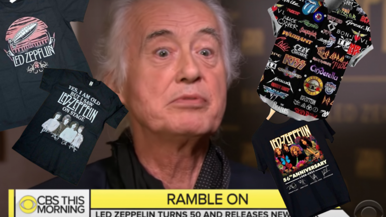 Jimmy Page bootleg T-shirts