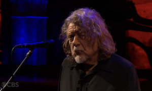 Robert Plant performing on 'The Late Show with Stephen Colbert' on April 8, 2026 (CBS)