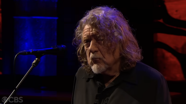 Robert Plant performing on 'The Late Show with Stephen Colbert' on April 8, 2026 (CBS)